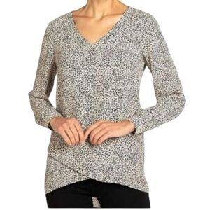 CHELSEA & THEODORE CHEETAH PRINT BLOUSE